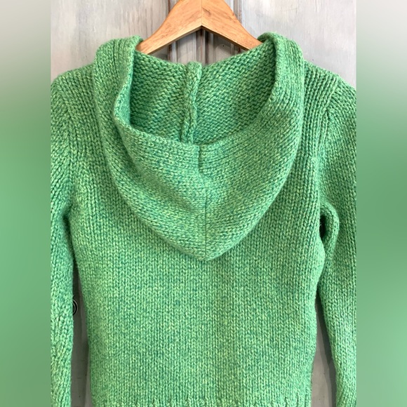 Abercrombie & Fitch Vtg. Green Hooded Sweater Sz XS S - Picture 6 of 7